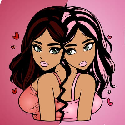 realistic girl split