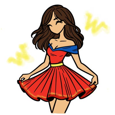 woman in skirt
