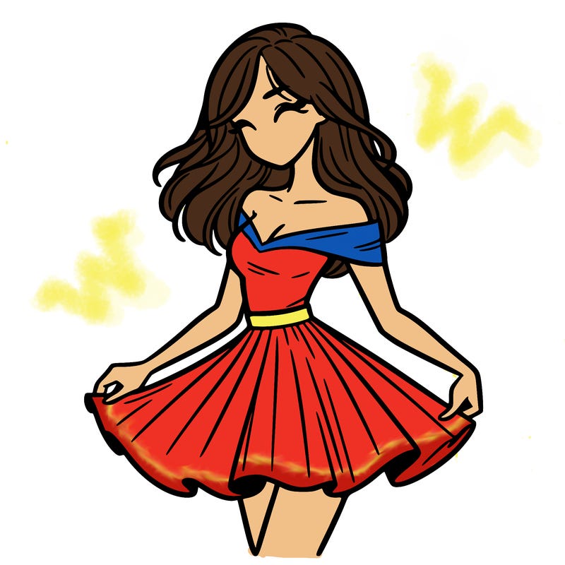 woman in skirt