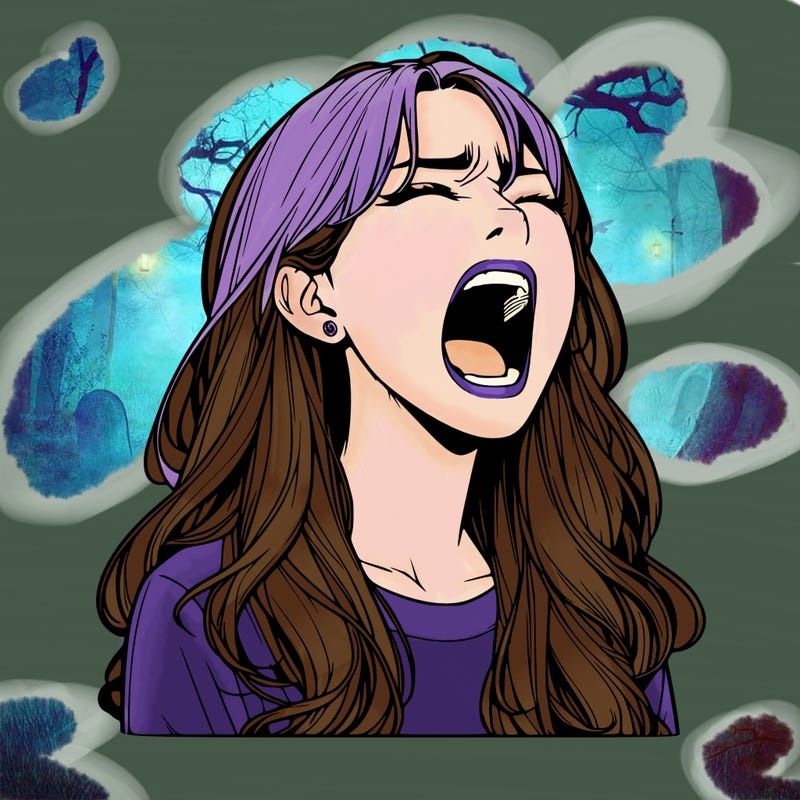 screaming realistic, girl