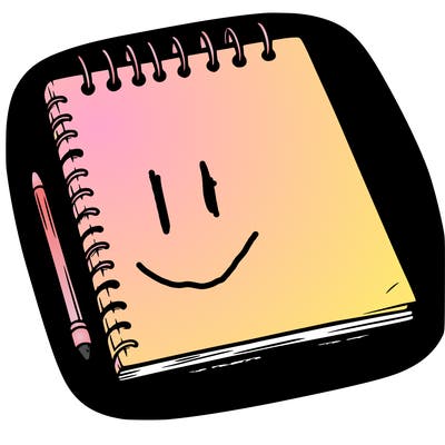 a blank sketch pad