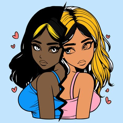 realistic girl split