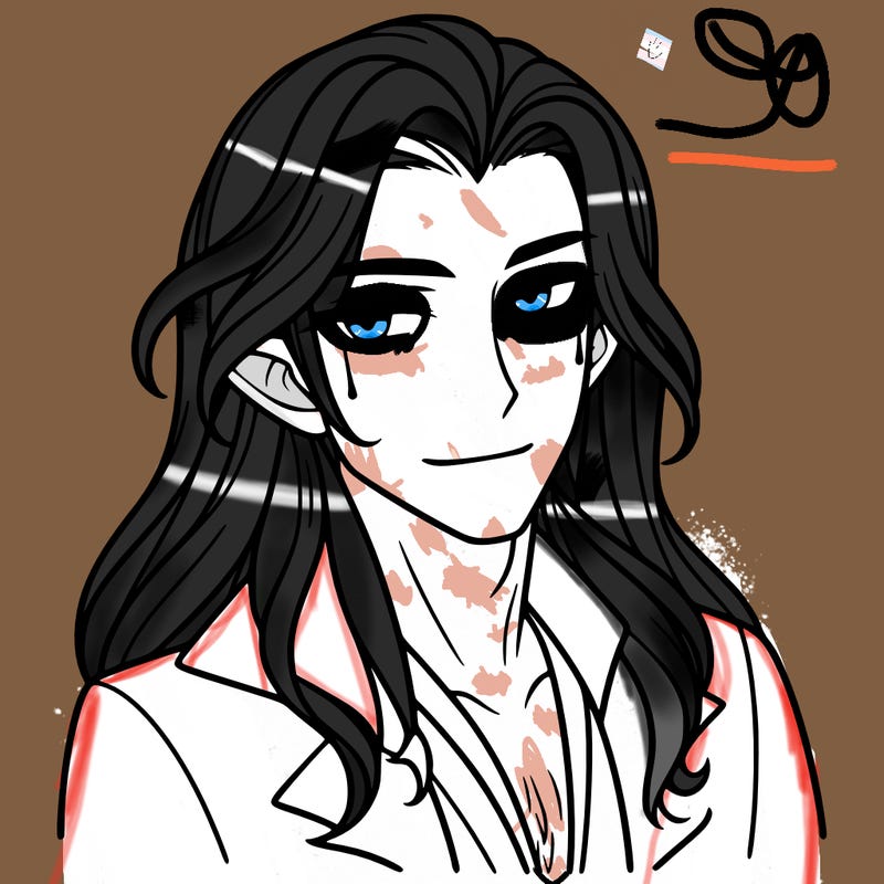 long-haired handsome vampire man