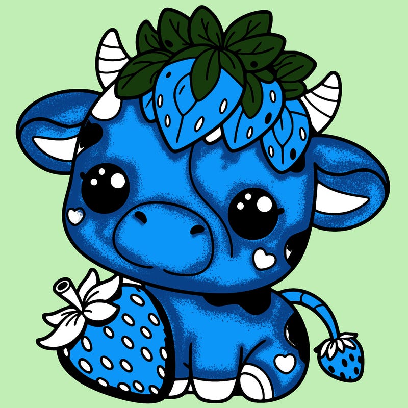 cute strawberry cow