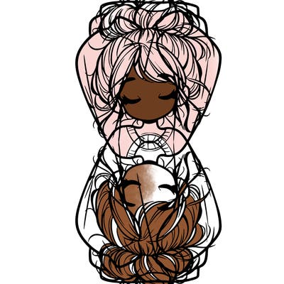 girl with baggy sweatshirt and messy bun