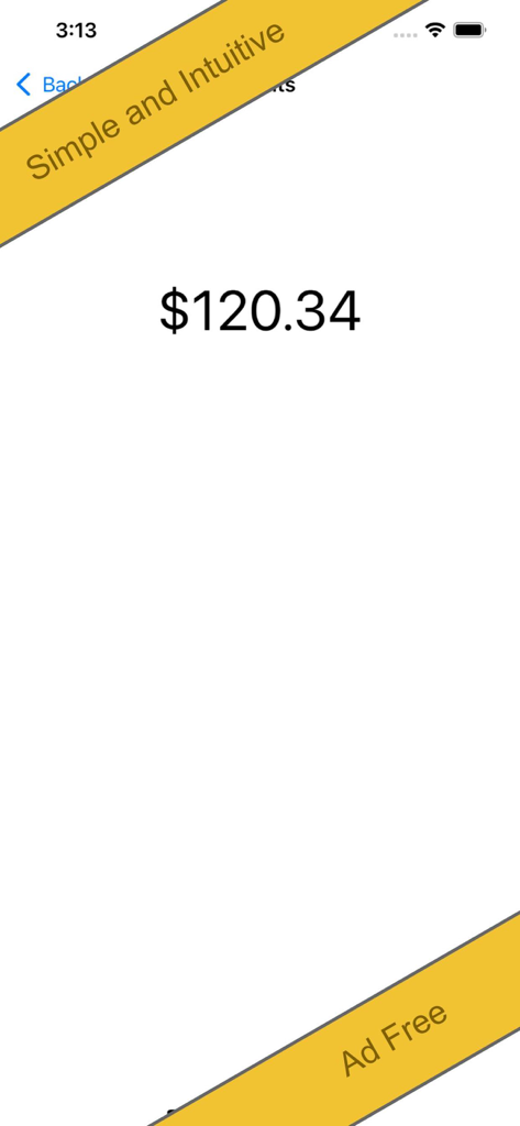 Cost Per Sq Foot Calculator app interface showing a simple result screen