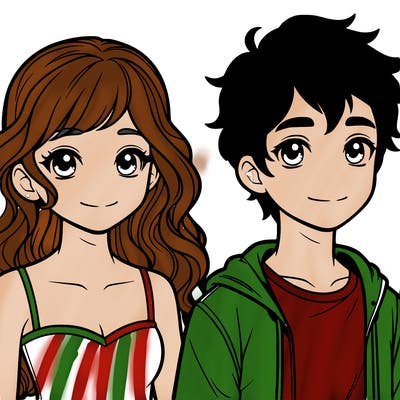 teenage girl and boy