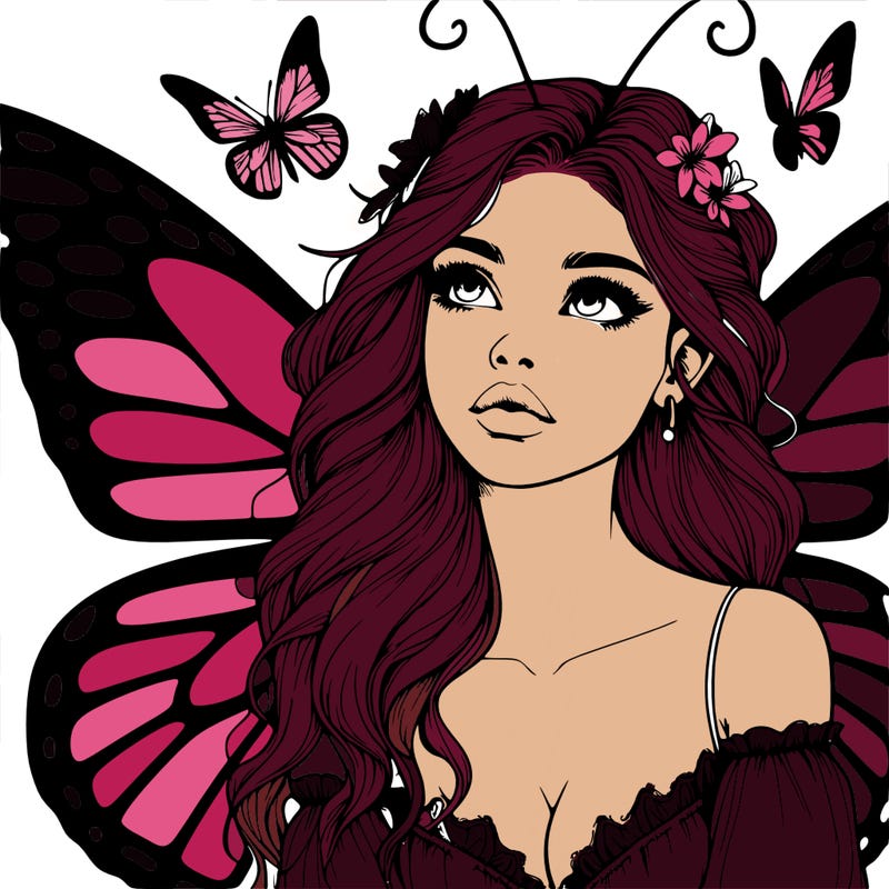 butterfly fairy realistic girl