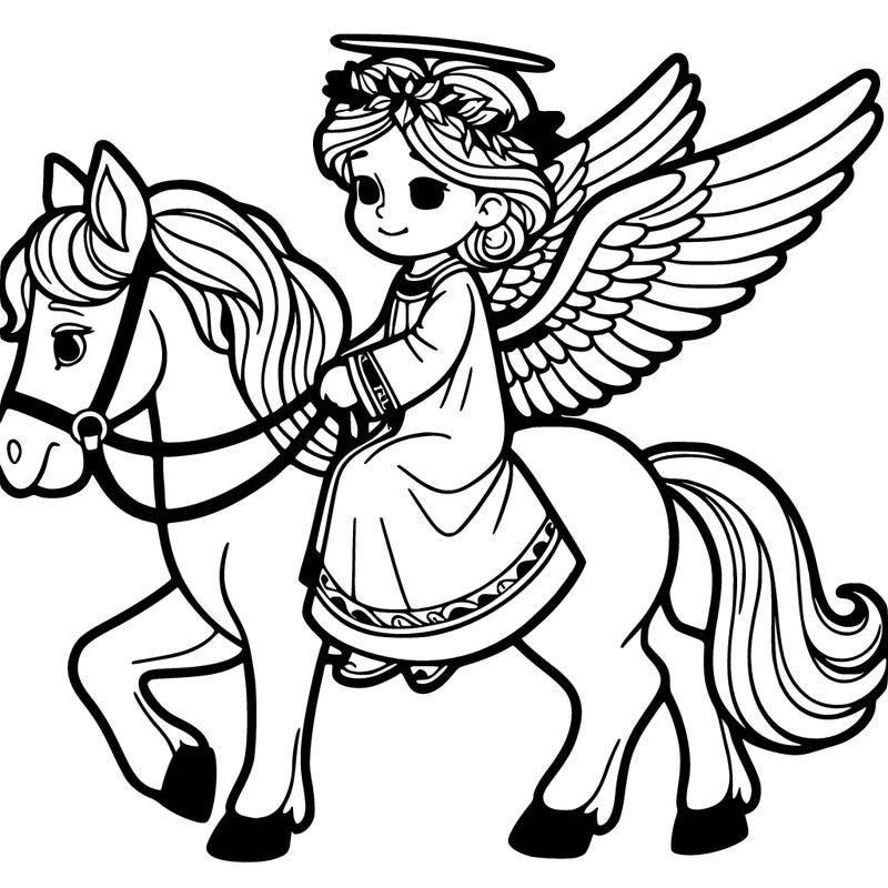 angel with horse 4ealisti