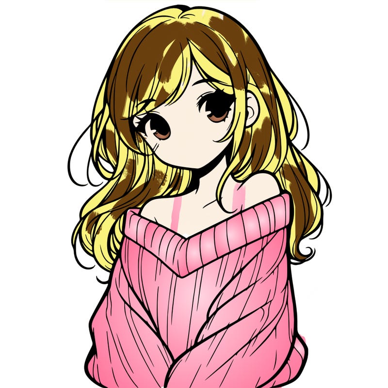 shy pretty girl wearing a sweater that is falling off one shoulder portrait
