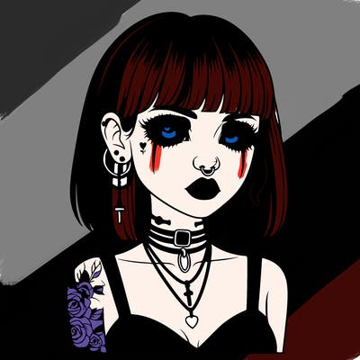 realistic goth girl