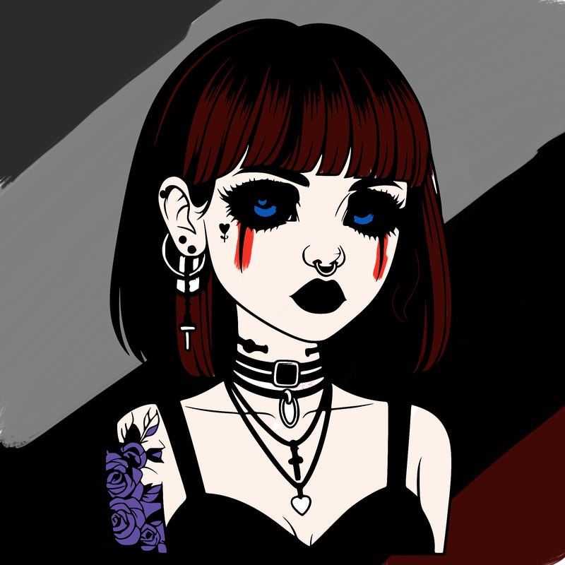 realistic goth girl