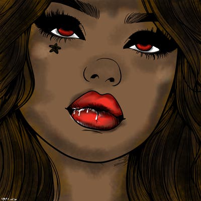 really realistic girl with lips