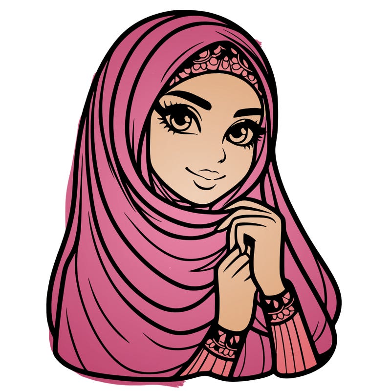 veiled woman