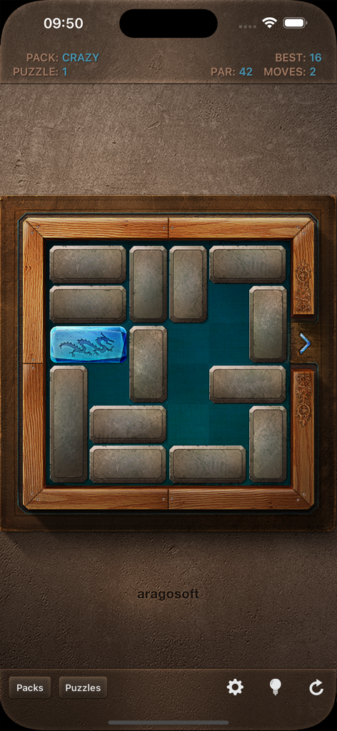 Blue Block Premium - Sliding block puzzle gameplay from Blue Block Premium featuring a blue dragon tile