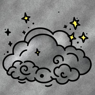 pink starry cloud sky