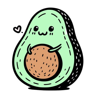 an avocado hugging an avocado