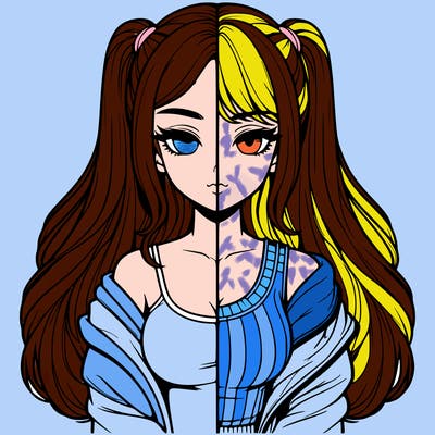 realistic girl split