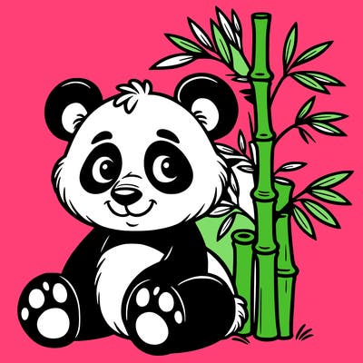 a panda bamboo