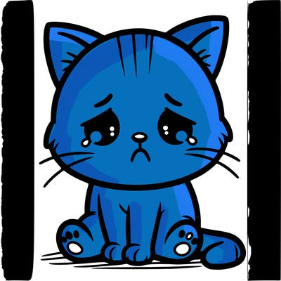 sad cat