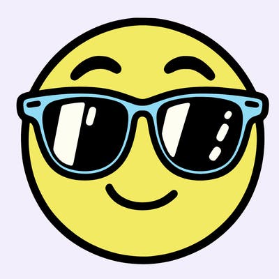 emoji with sunglasses