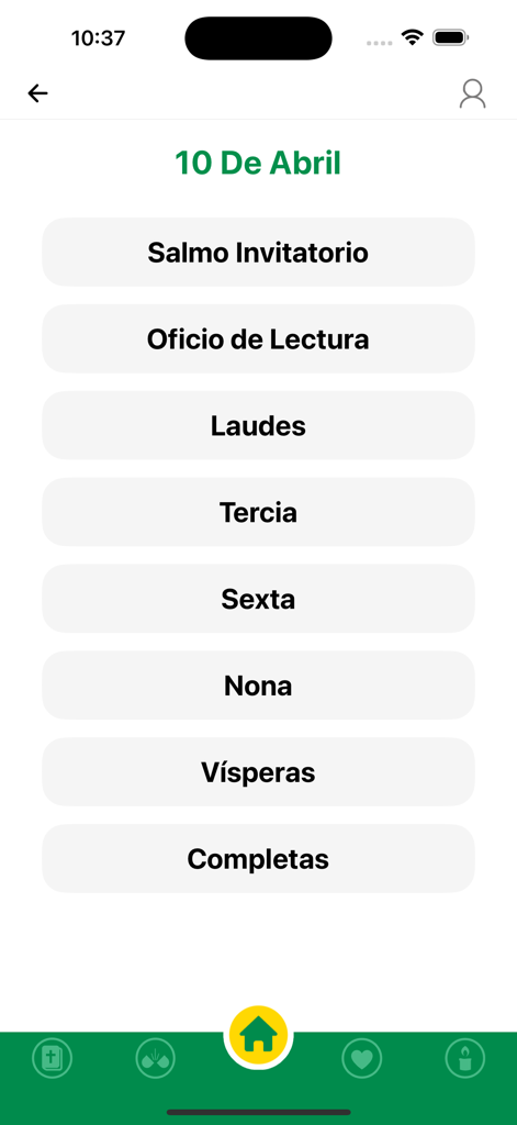 Menú de oraciones y lecturas litúrgicas católicas diarias en español