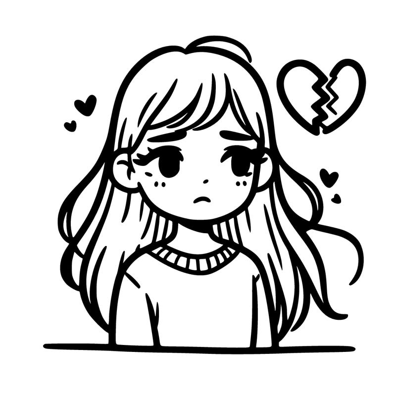 a girl after a breakup