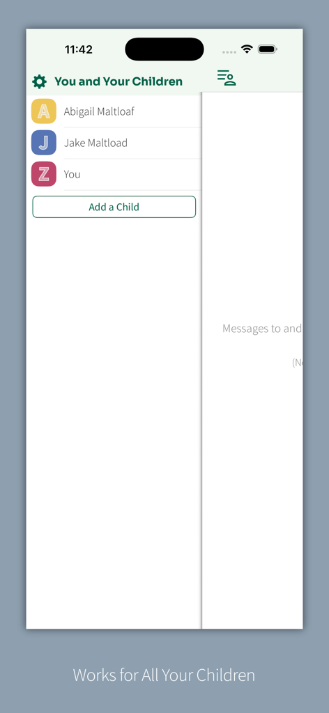 Studybugs - Studybugs app interface for managing multiple child profiles with an option to add a child