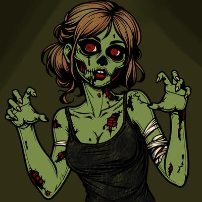 realistic zombie girl