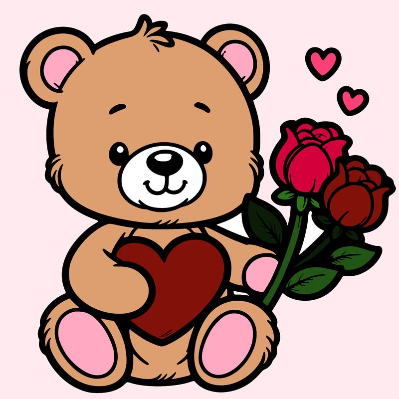 teddy bear a holding heart
