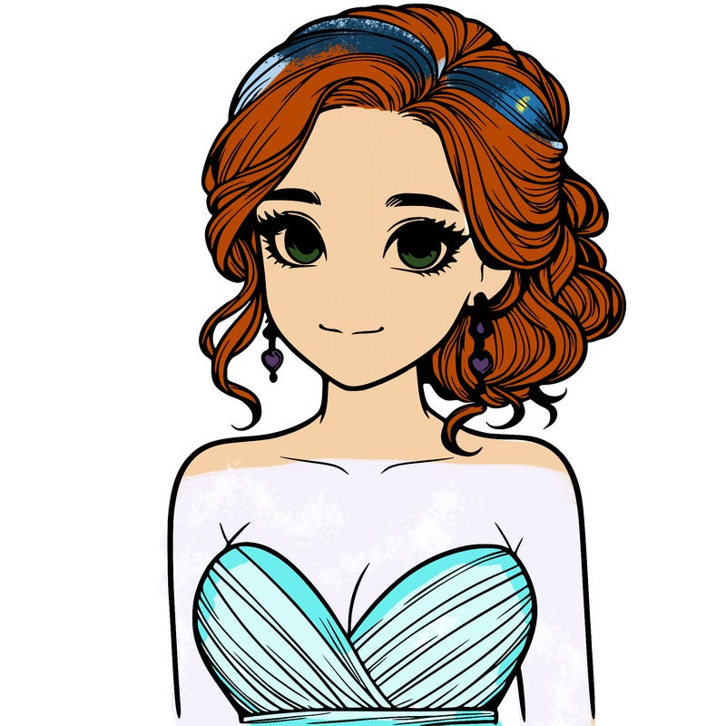 1 realistic girl in prom dress