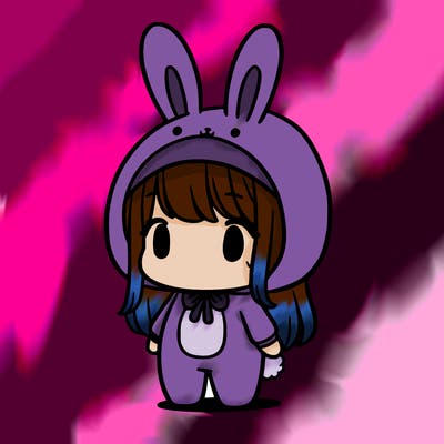 a girl in a bunny costume