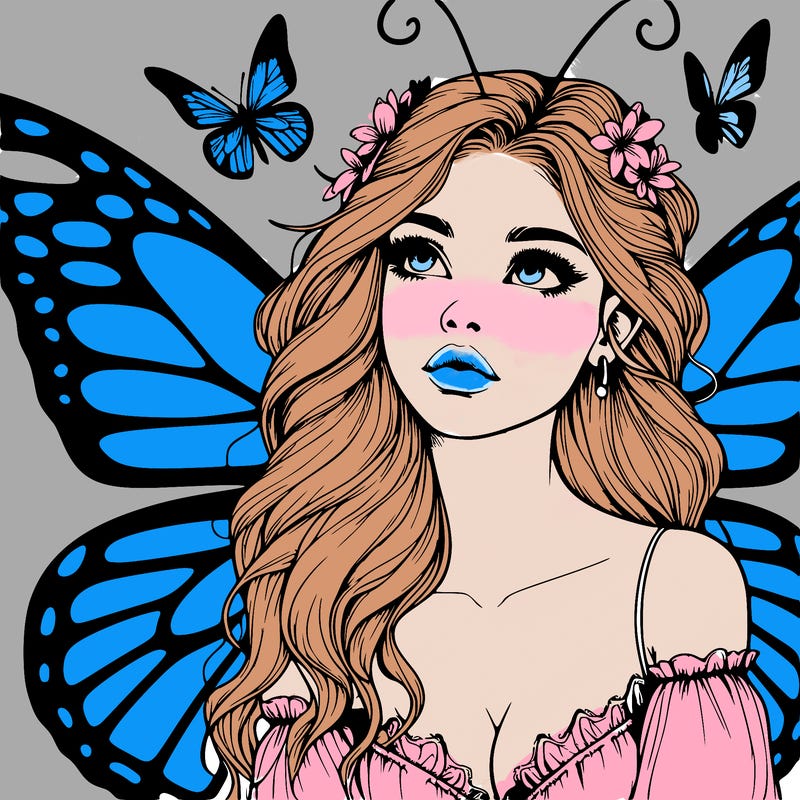 butterfly fairy realistic girl