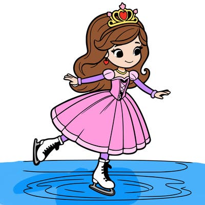 princess skating on ice