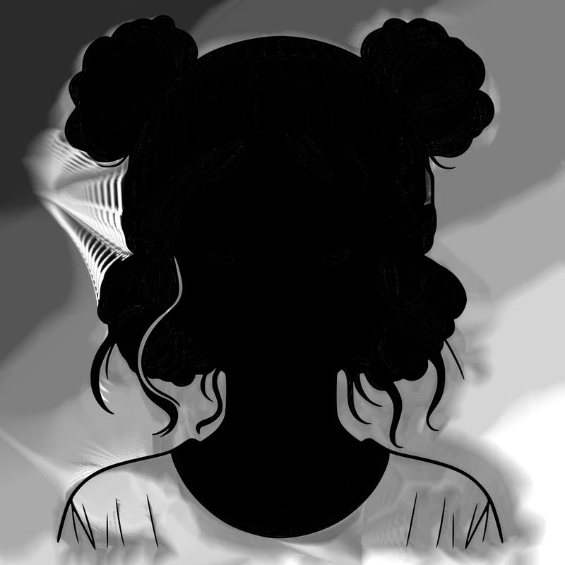 realistic girl with buns in her hair with a beanie on