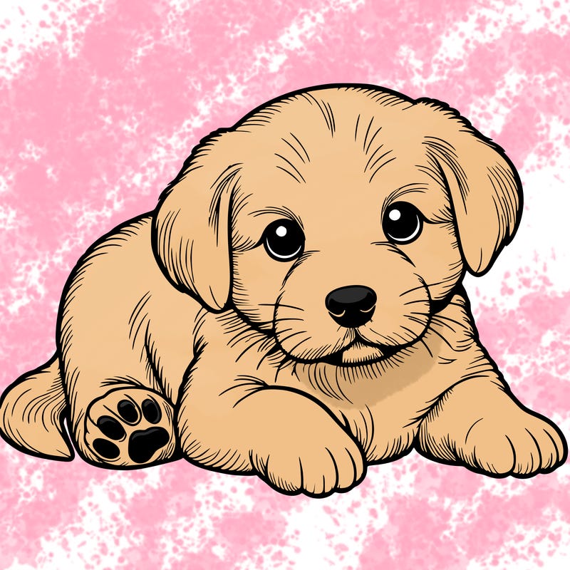 a cute realistic puppy