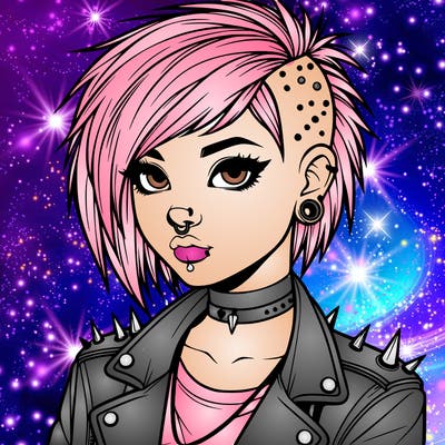 realistic punk girl