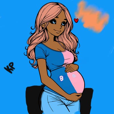 realistic pregnant girl