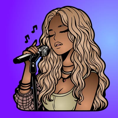 realistic female singer