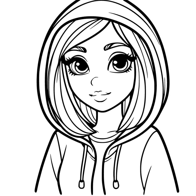 woman in a hoodie