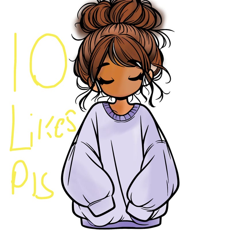 girl with baggy sweatshirt and messy bun