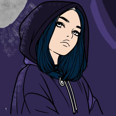 a realistic girl in a hoodie