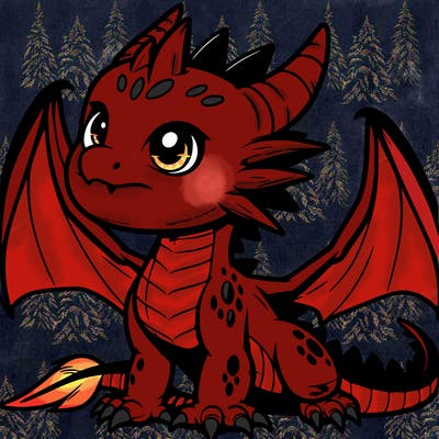 fierce baby night dragon