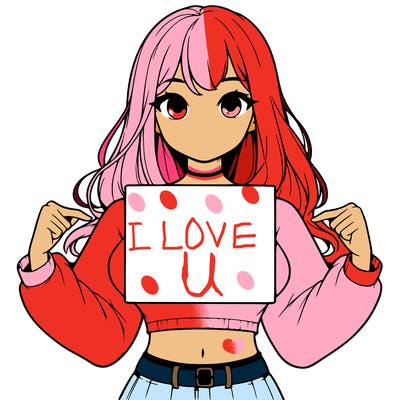 girl holding a blank sign in a long sleeve crop top