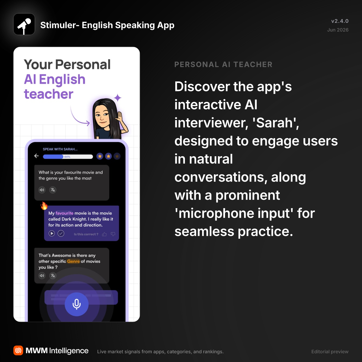 Stimuler- English Speaking App - Education App | MWM