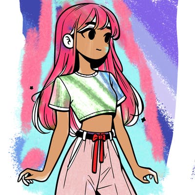 girl in a cute crop top