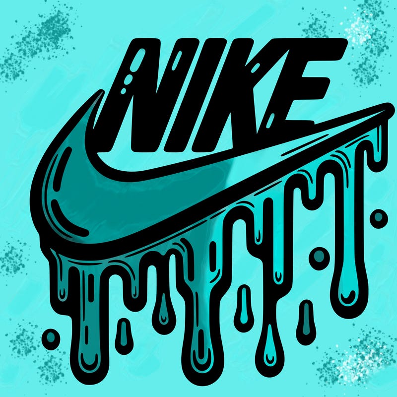 dripping nike logo