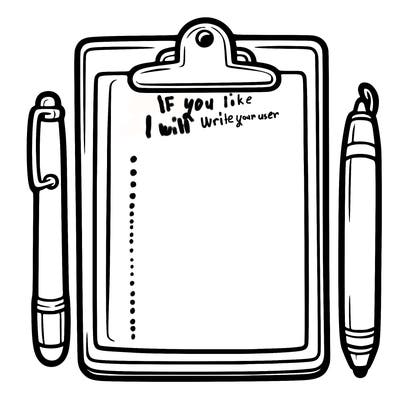 blank clip board with pen