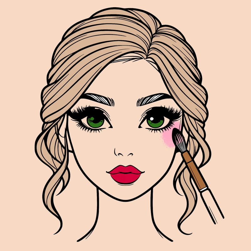 realistic person with makeup