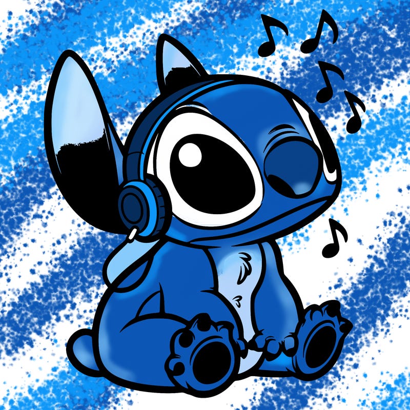stitch listening to music